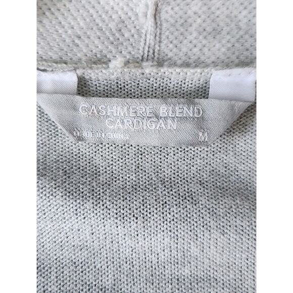 Members Mark Cashmere Blend Cardigan Size Medium Heather Gray Cozy Knitwear - Picture 5 of 9